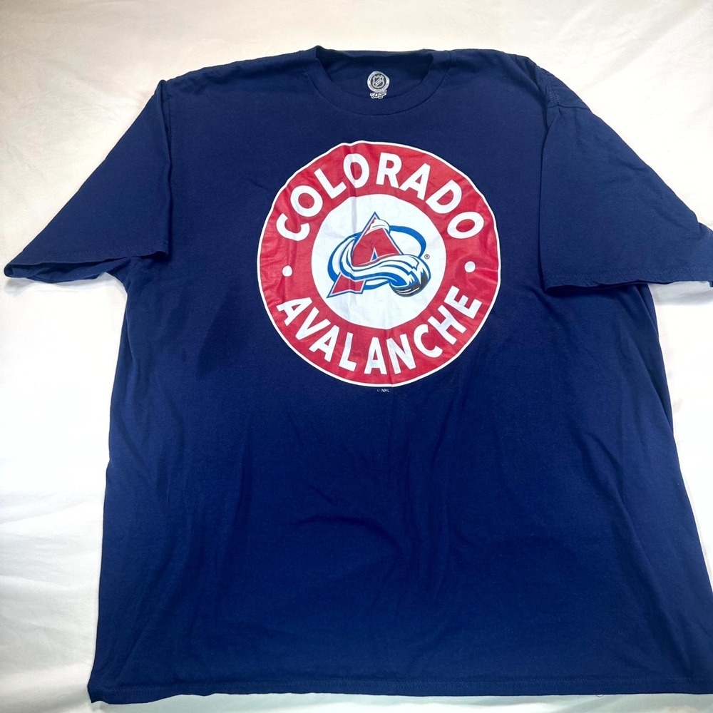 Blue 84 T Shirt Mens 2XL Blue Colorado Avalanche NHL Ice Hockey Graphic Print